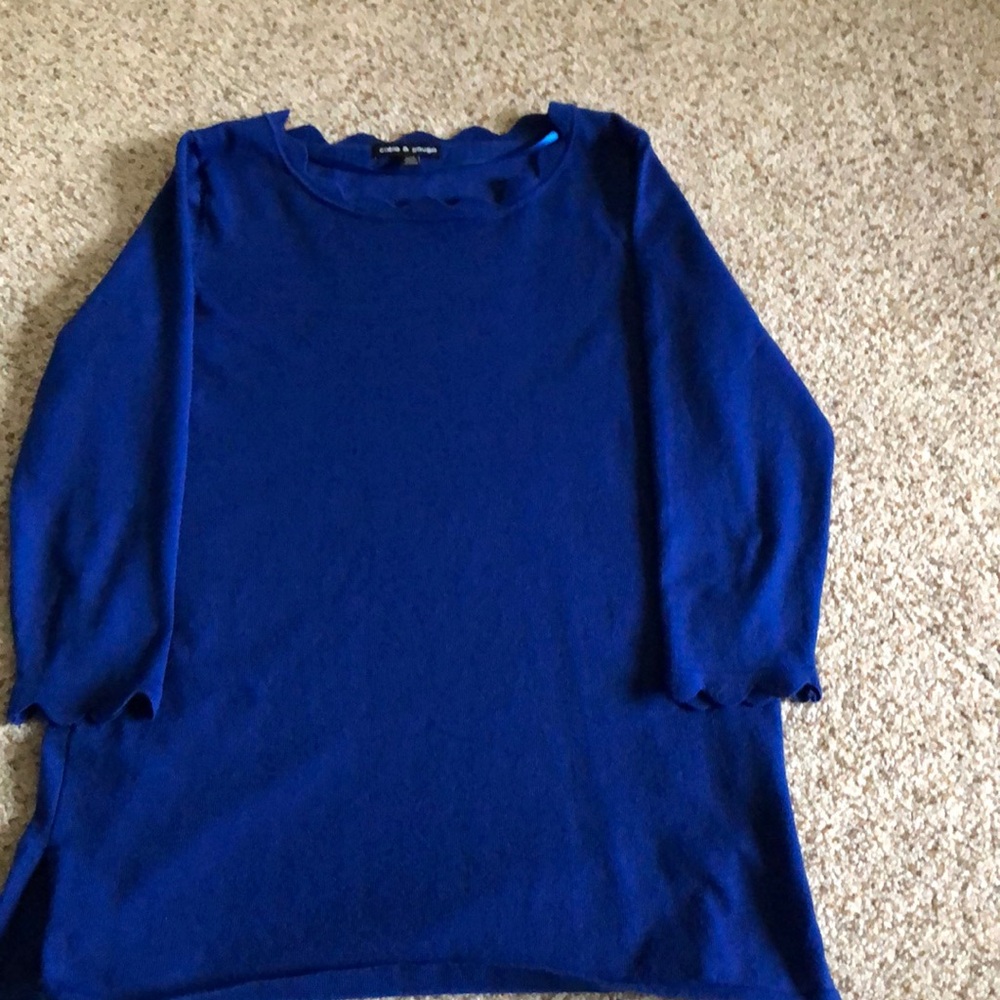 Blue Long Sleeve Top
